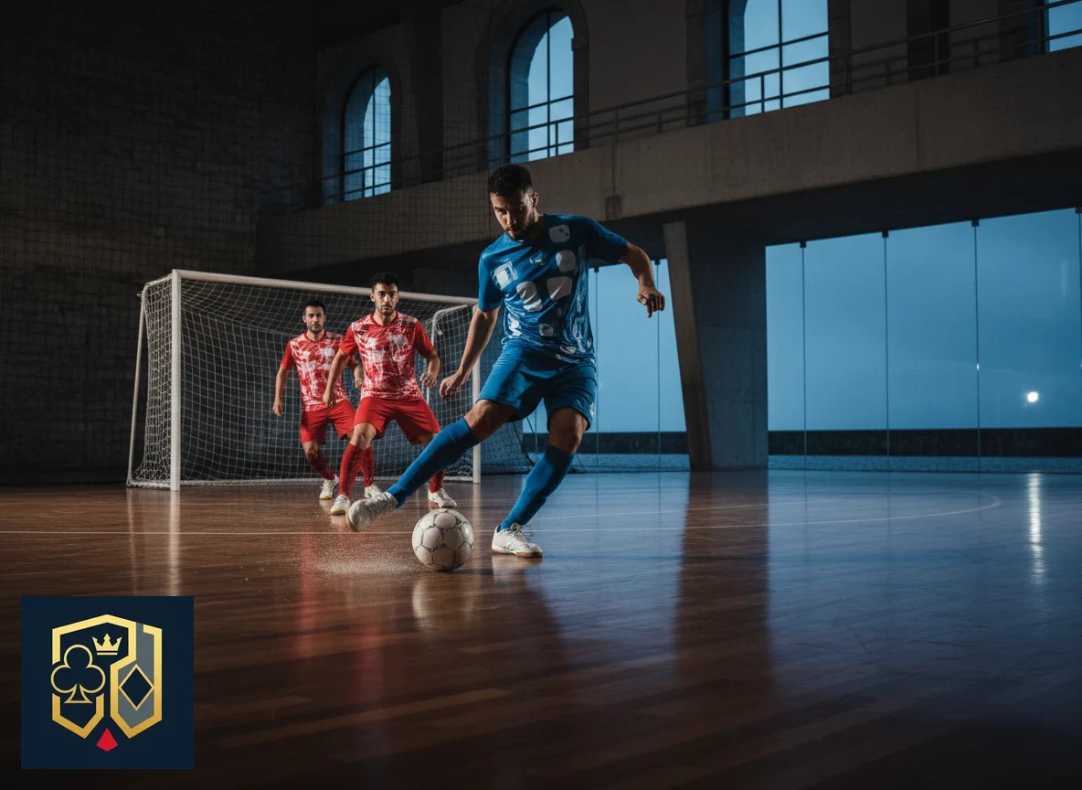 Painel com dados e estatísticas de jogo de futsal atualizados ao segundo.